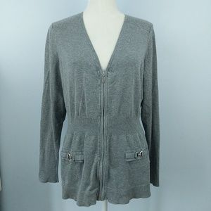 WHBM zip-up cardigan